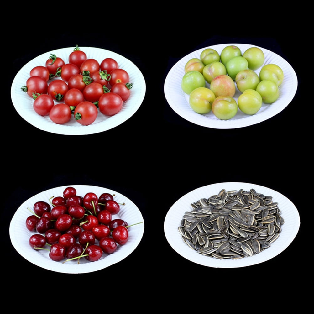 jojofuny 100 Pcs Party Supplies Paper Dish Plates for Family Reunion 7.1 x 7.1 x 0.8 in