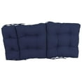 thumbnail image 2 of 20-inch by 42-inch Solid Twill Tufted Chair Cushion Navy-Color, 2 of 2
