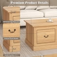 thumbnail image 4 of Swedhaus Modern Coffee Table for Living Room,Multi-functional Wood Center Table with 2 Large Storage Cabinets for Home,Natural Oak, 4 of 8