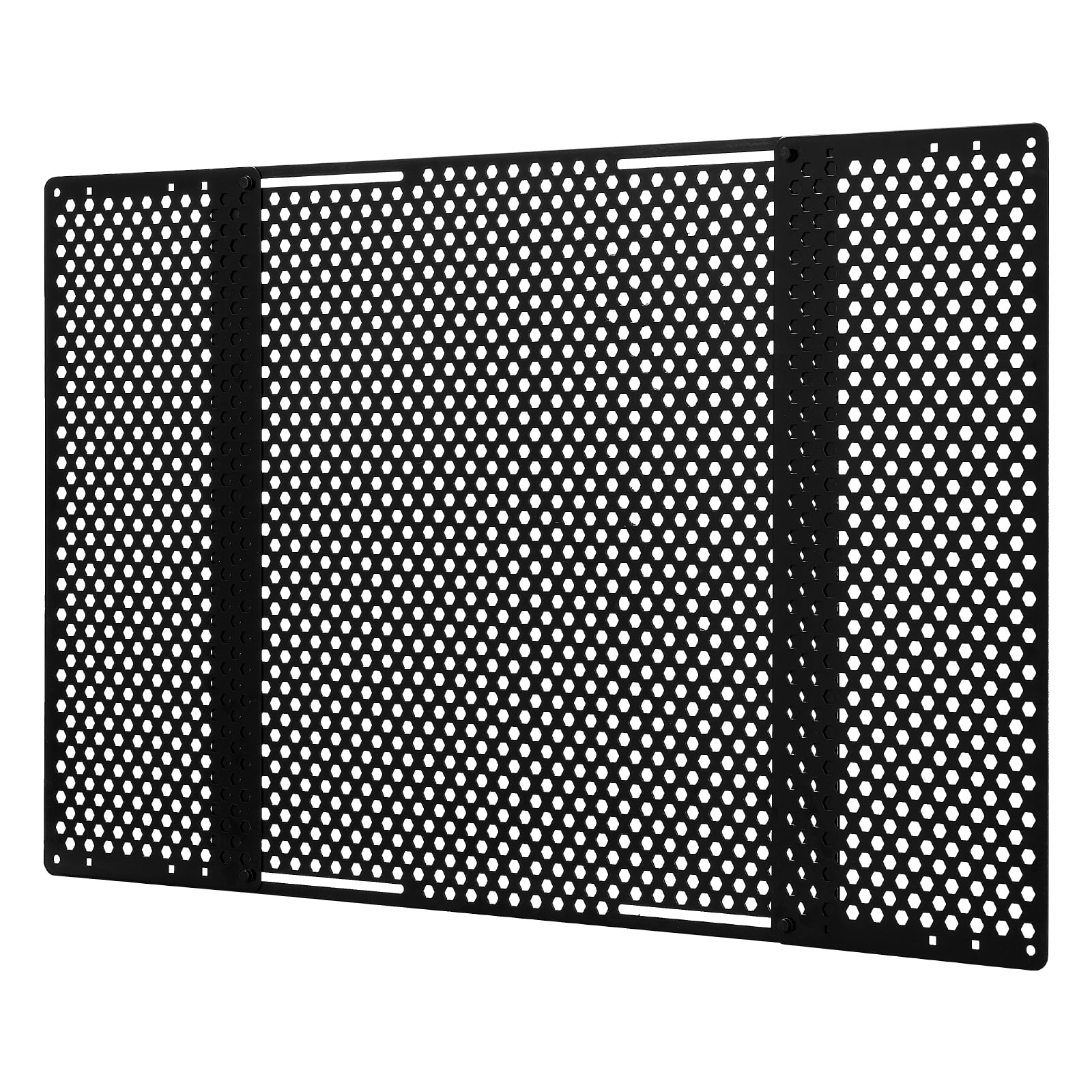 KFFKFF Adjustable RV Screen Door Protector, Fits 22 to 31.5 Inches, Durable Iron Door Grille with Honeycomb Design, Easy Installation, Breathable Entry Guard for Pet Safety, Black