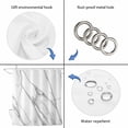 thumbnail image 5 of Marble White Waterproof Fabric Shower Curtain, Ombre Grey Modern Minimalist Waterproof Fabric Shower Curtain for Bathroom Curtains Bathtubs Hotel Washable Shower Curtains with 12 Hooks Stall 48x72in, 5 of 8