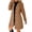 Brown, variant on Women's Thick Stand Collar Single Breasted Fashion Trench Coat Fashion