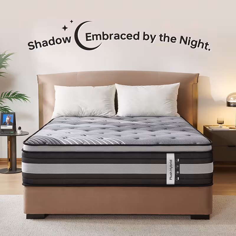 thumbnail image 6 of King Medium-Plush 14 Inch Hybrid Euro Top Mattress in a Box, ActiveCool Gel Memory Foam for Pressure Relief & Motion Isolation, Fiberglass-Free, CertiPUR-US Foam, 6 of 7