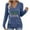 Blue, variant on Raeneomay Women‘s Casual Fashion Printing V-neck Fall/Winter Long Sleeve Blouses Shirts Top