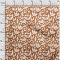 thumbnail image 3 of oneOone Cotton Poplin Rust Brown Fabric Bird Craft Projects Decor Fabric Printed By The Yard 56 Inch Wide, 3 of 4