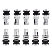 Tebru Tubeless Tire Valve Stem, 10pcs TR161 Metal Car Truck Motorcycle Bolt In Tire Tyre Valve Short Stems with Dust Cap, Short Stems
