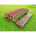 thumbnail image 1 of Striped Outdoor Tablecloth, Vertical Lined Bound Striped Mix Shapes with Ethnic Influences Vintage Vivid Graphic, Decorative Washable Fabric Picnic Table Cloth, 58 X 84 Inches,Multi, by Ambesonne, 1 of 2