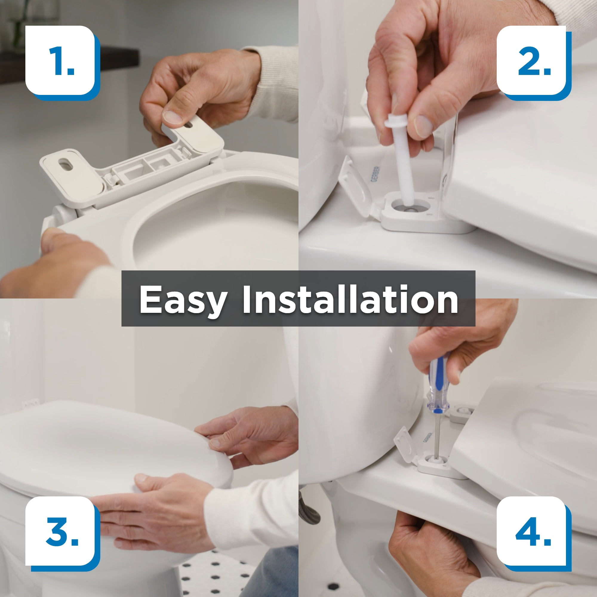 Gerber G0099213 Hinsdale Elongated Closed-Front Toilet Seat - White