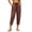 Coffee, variant on Ltctricy Women's Capri Pants with Pockets Tapered Casual Drawstring Lounge Pants Buttons Travel Beach Pants(White,X-Large)