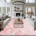 thumbnail image 3 of Pink Cherry Blossom Area Rugs 5'x7', Washable Small Throw Rugs for Laundry Room Playroom, Spring Modern Farmhouse Floral Indoor Outdoor Rug Non-Slip Low Pile Carpet Runner Reversible Floor Mats, 3 of 8