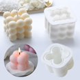 thumbnail image 4 of Candle Mould For Pouring, Silicone Bubble Candle, Candle Mould, Candles Make Yourself 3D Cube Candle Shapes-Small, 4 of 9