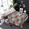 thumbnail image 4 of Red Truck Christmas Throw Blankets, Merry Christmas Tree Soft Fleece Blanket Decorative for Home Sofa Couch Chair Living Bedroom,40x50 Inches, Winter Snowflake Grey, 4 of 6