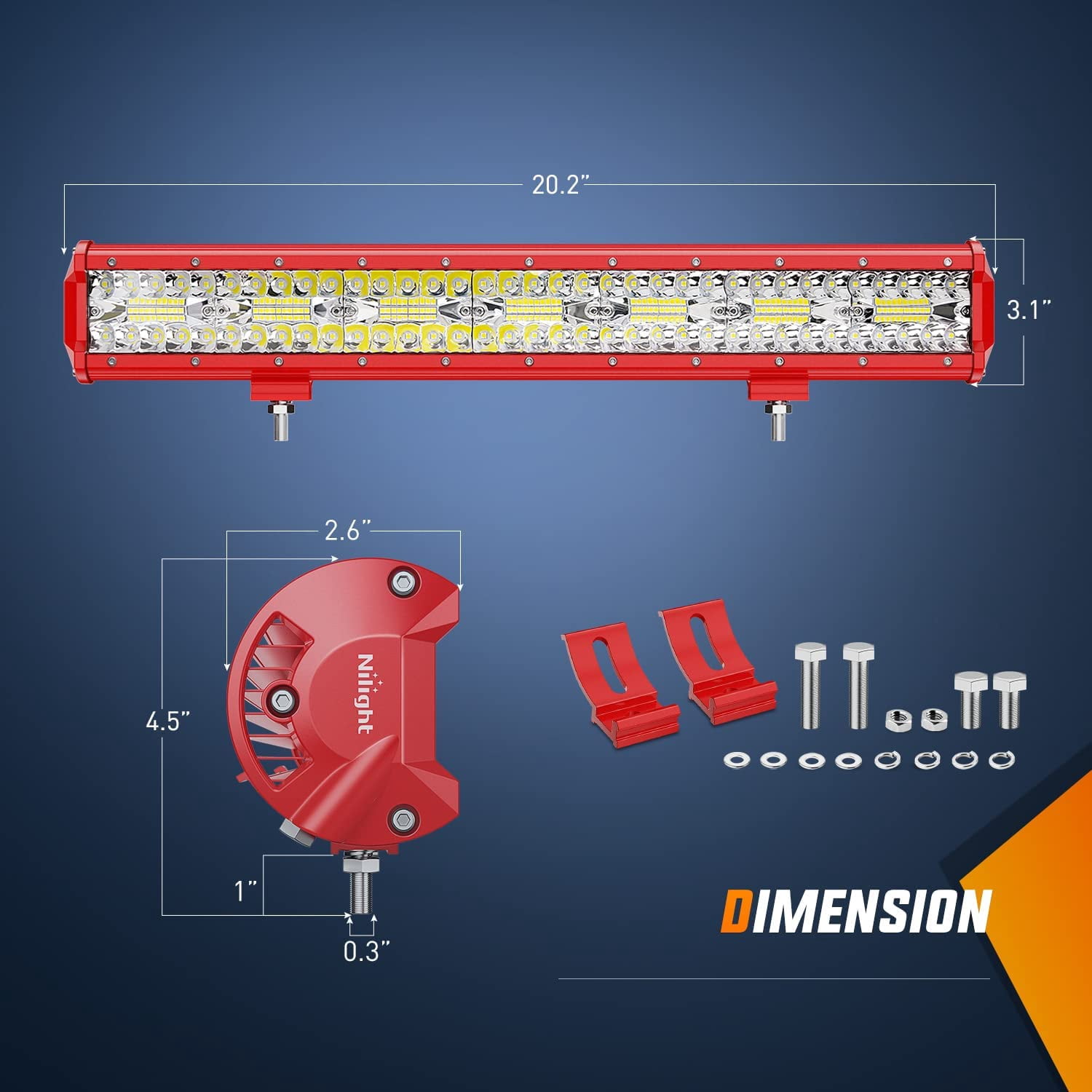 Nilight LED Light Bar 20Inch Triple Row Spot Flood Combo Lights with Wiring Harness Kit for Fog Light Driving Light Work Light on Off-Road Truck SUV ATV UTV, 2 Years Warranty