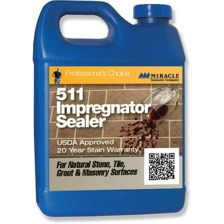 Liquid Sealer - Miracle Sealants 511-PT-12/1 Penetrating Impregnator Sealer, 1 pt, Container, Clear, Liquid