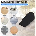 thumbnail image 3 of Olurrisa Rubber Door Stopper (2 PACK),Door Stop Wedge, Large Heavy Duty Flexible Door Holder - Black 2 Pack - Non Marking Anti Slip Jammer, 3 of 7