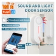 thumbnail image 2 of Tuya Smart Door Window Sensor Smart Home Security Protection Alarm System Door Open / Closed Detectors For Alexa ,Consistent Performance, 2 of 7
