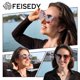 thumbnail image 2 of Gafas de Sol FEISEDY para Mujer/Hombre Polarizadas Vintage Cuadradas Sobredimensionadas, 2 of 9