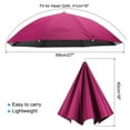 thumbnail image 2 of Uxcell Umbrella Hat 27Inch Hands Free Umbrella Caps for Fishing Camping Rose Red, 2 of 7