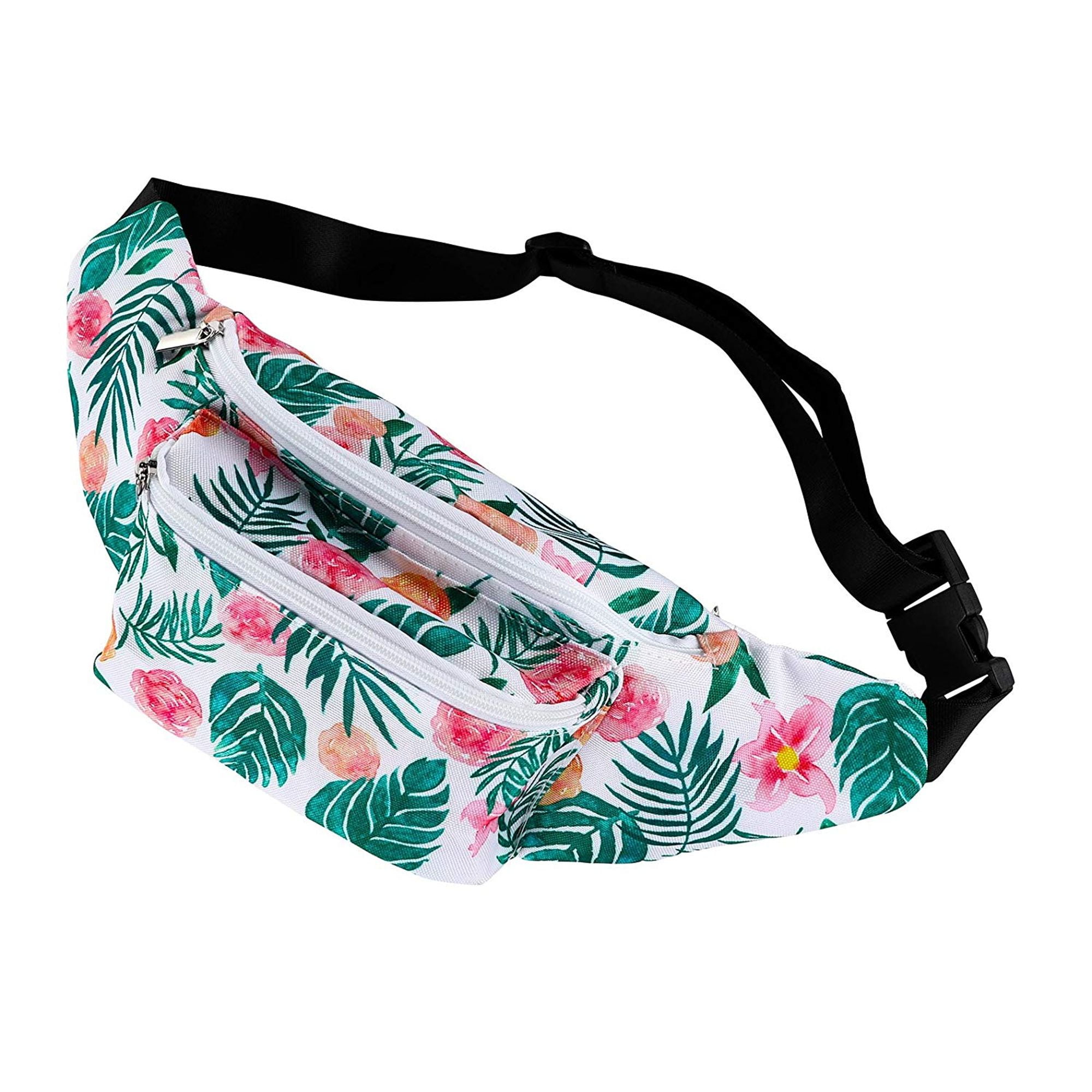 Juvale - Women&#39;s Fanny Pack - Floral Waist Bag, Waterproof Bum Bag for Festival, Hiking, and ...