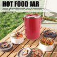 thumbnail image 3 of Contenedor de Alimentos Con Aislamiento al Vacío de Acero inoxidable para adultos de 2 litros, lonchera apilable de 2 niveles, Sopa de Boca Ancha, Tarro Termo para Comida, 3 of 7