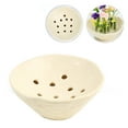 thumbnail image 5 of Naierhg Premium Ceramic Flower Frog Bowl - Elegant Solid Color Floral Arrangement Tool with Strategic Holes for Effortless DIY Home Decor, Wedding Centerpiece, Versatile Vase, 5 of 8
