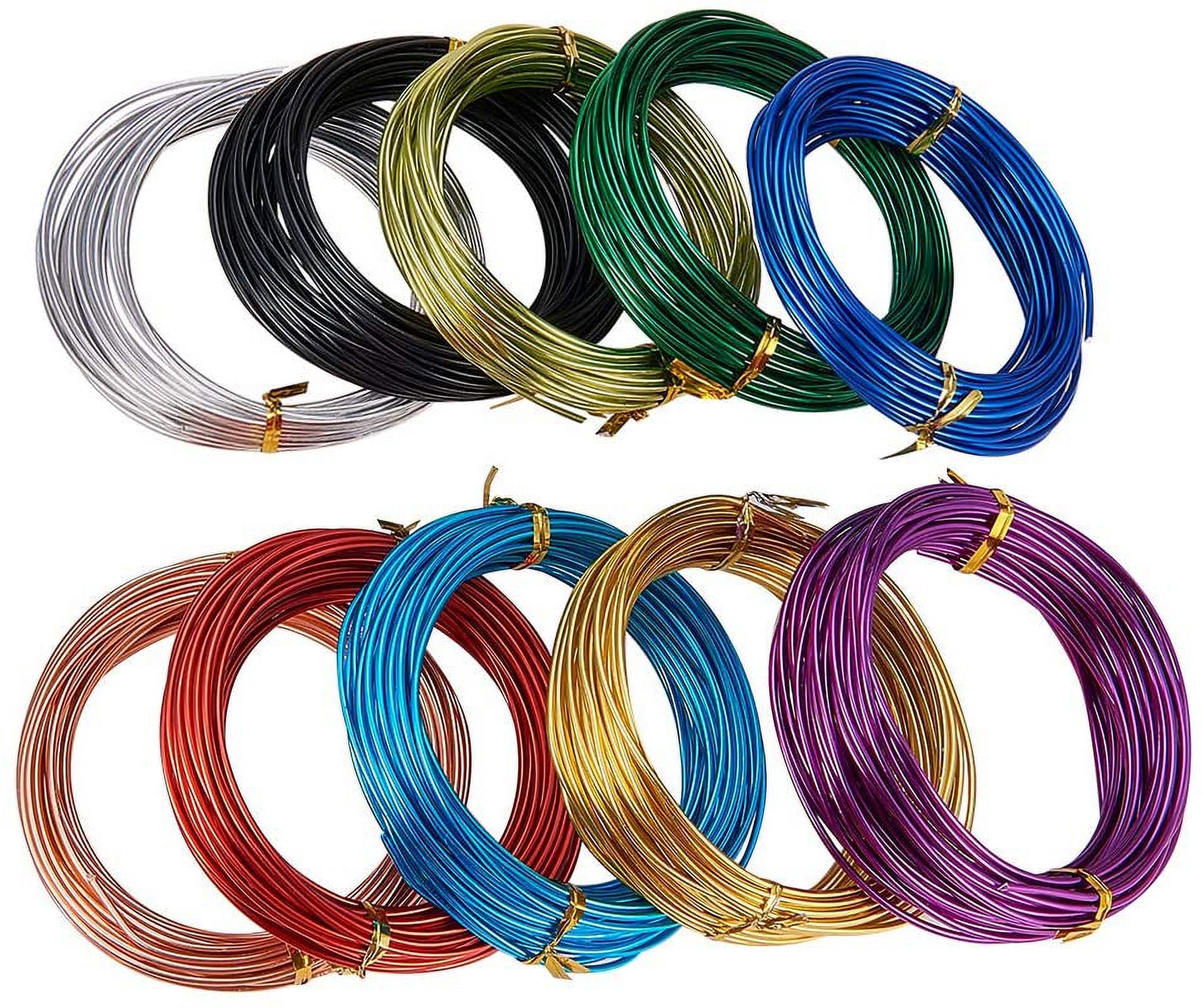 10 Colors 320 Feet Aluminum Wire 12 15 18 20 Gauge Bendable Metal Craft Wire Flexible Sculpting Beading Wire for DIY Wrapped Jewelry Manual Arts Making Rainbow Projects