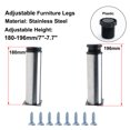 thumbnail image 4 of Uxcell 7 Inch Furniture Legs Stainless Steel Feet Sofa Adjustable Height 2 Pack, 4 of 7