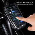 thumbnail image 4 of Touch Screen Bike Handlebar Bag Waterproof Front Frame Top Tube Bicycle Pouch Large Capacity Cycling Front Storage Bag for 6.7in Large Screen, 4 of 8