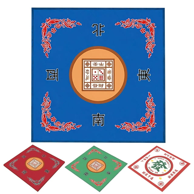 Tapis de Table Mahjong Poker Domino Mahjong Jeu de Cartes Antidérapant Réduction de Bruit Carré Mah Jongg Couverture de Table Tapis de Jeu