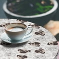 thumbnail image 2 of Ambesonne Dog Lover Fitted Round Tablecloth, Pug Portraits Traces, 56"- 60" Diameter, Beige Brown Tan, 2 of 5
