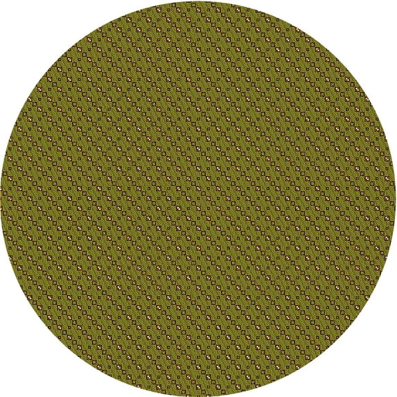 Ahgly Company Indoor Round Patterned Dark Golden Rod Brown Area Rugs, 7' Round