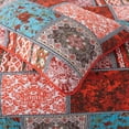 thumbnail image 7 of WannaToo Quilt King Size Comforter Cotton Bedding Set With Shams, Blue & Red, 7 of 7