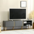 thumbnail image 2 of HOMCOM TV Stand for TVs up to 55" with Shelves, Doors and Cable Holes, 2 of 10
