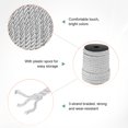 thumbnail image 2 of Uxcell 22 Yards Soft Twisted Rope Trim, 8mm/0.31" White Polyester Twisted Silk Rope Cord for DIY Craft, 2 of 2