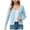 Light Blue, variant on idosla Women's Long Sleeve V-Neck Button Down Cardigan Knit Shrugs Sweater (Green, M)
