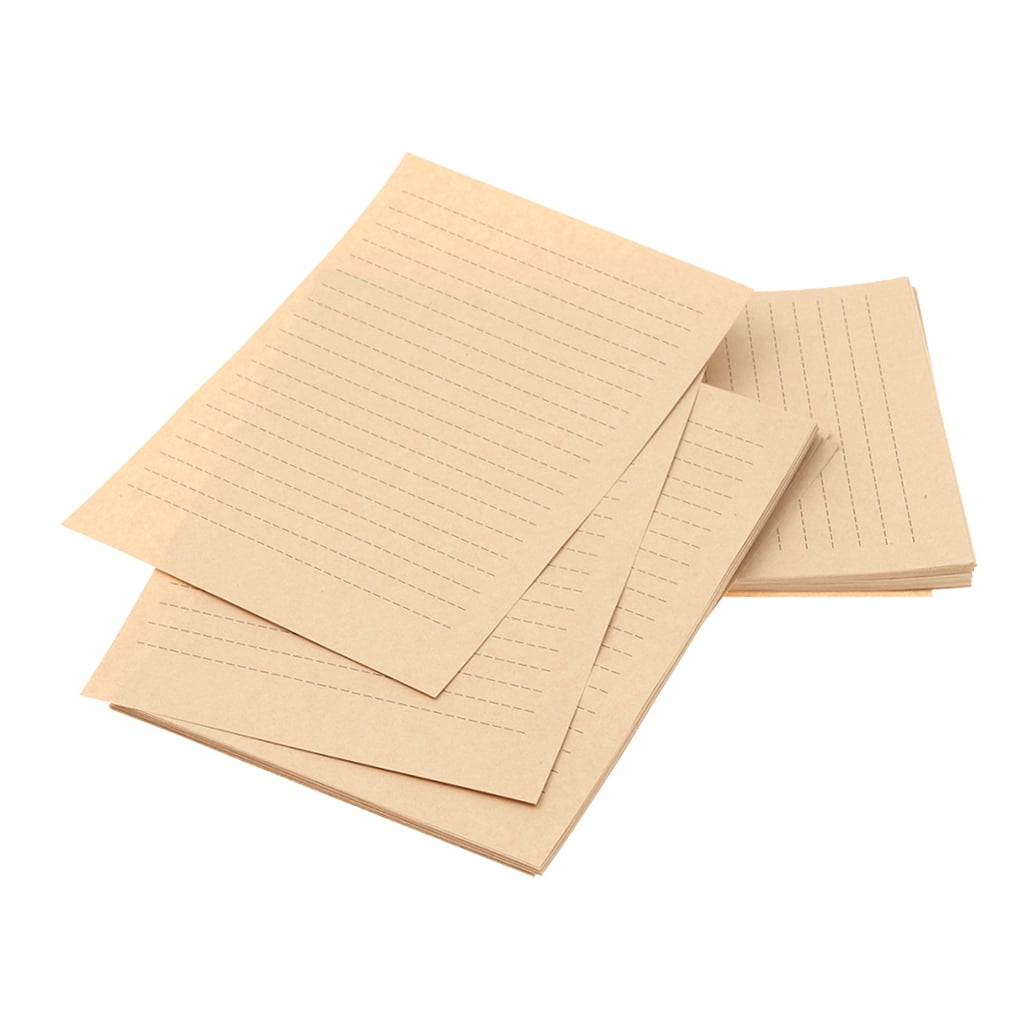 KHBUAB Retro Kraft Paper Letter Paper Light Brown for Expressing Emotions and Announcements