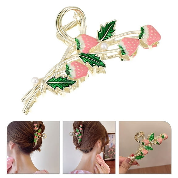 LEORX Jaw Clip Women Claw Clips Pink Metal 1 Piece