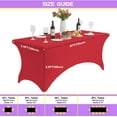 thumbnail image 6 of Galenzoov 2 pack 6FT Rectangular Fitted Tablecloth – Stretchable Spandex Table Cover Machine Washable, Ideal for Wedding, Dinner, Gatherings & Festivals, Red, 6 of 7
