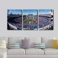 thumbnail image 3 of 3 Panel Denver Canvas Wall Art American Soccer Prints Sports Artwork Wall Decor Stadium Picture Canvas Art for Bedroom Living Room Broncos Stadium Paintings Posters Framed Ready to Hang (42"Wx20"H), 3 of 5