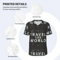 thumbnail image 5 of Fotbe Travel The World1 Baseball Jersey Shirt for Men and Women, Casual Short Sleeves Button Down T-Shirt-Large, 5 of 9