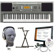 Yamaha PSR-E353 Premium Keyboard Package with Headphones, Power Supply, USB Cable, eMedia Software and Secure Bolt-On Stand