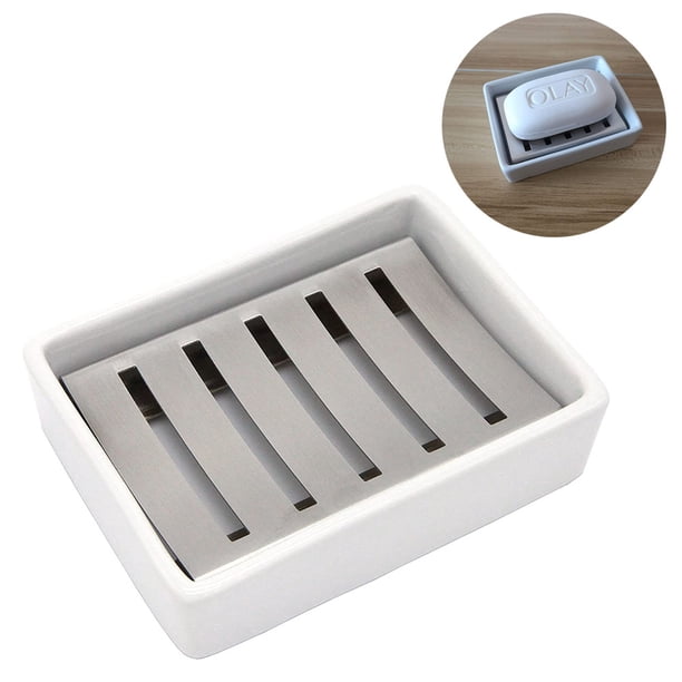 Jabonera de cerámica Jabonera de acero inoxidable para ducha y baño Adepaton 2034991