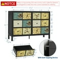 thumbnail image 2 of Roromall 6 Drawer Dresser for Bedroom, Wooden Chest of Drawers, Retro Floral Pattern Dresser, Farmhouse Dressers for Living Room, Hallway, Entryway, 2 of 9