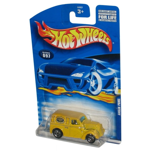 Hot Wheels Anglia Panel (2001) Mattel Yellow Die-Cast Toy Car #097