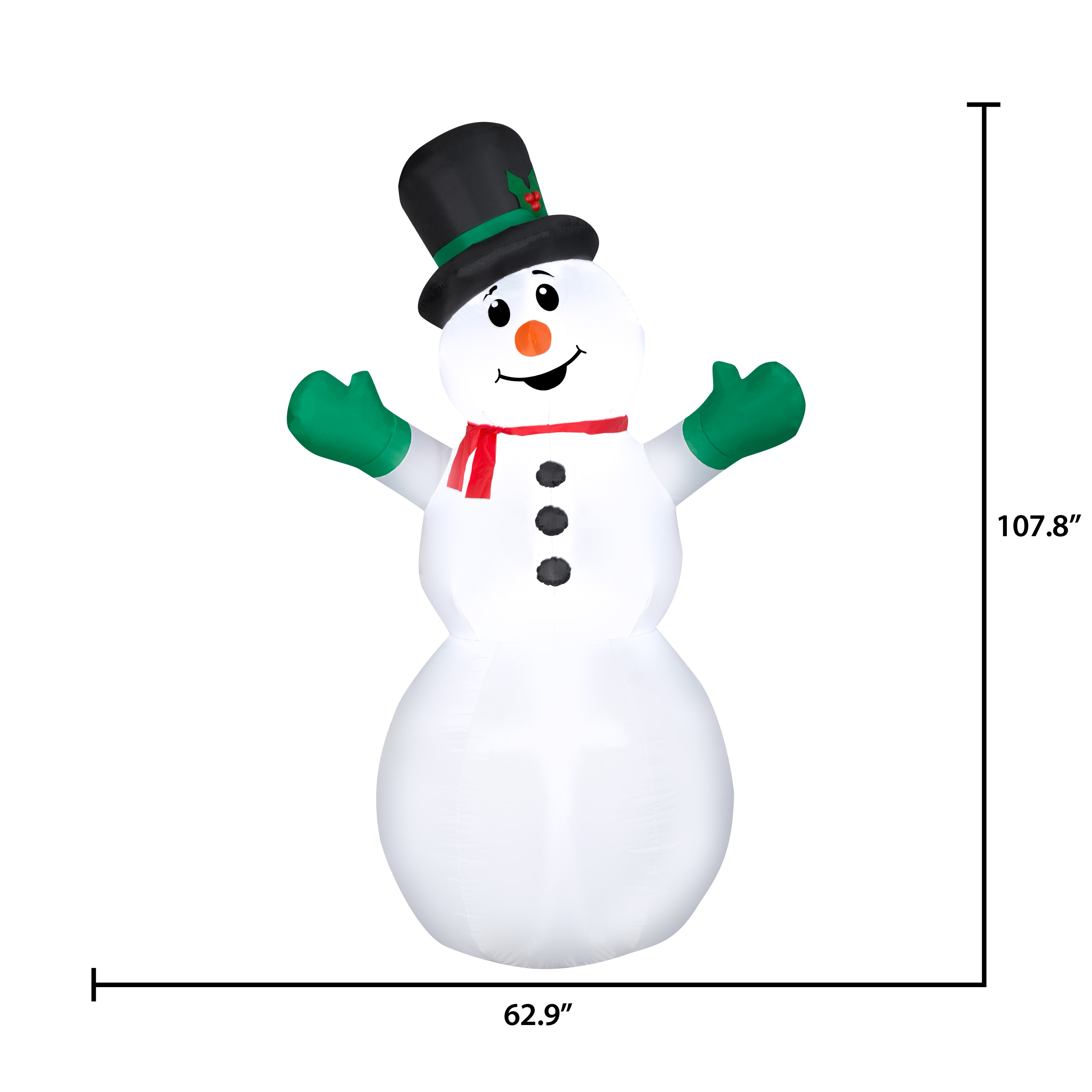 Airblown Inflatables Large Snowman, 9 Feet Tall - image 4 of 6