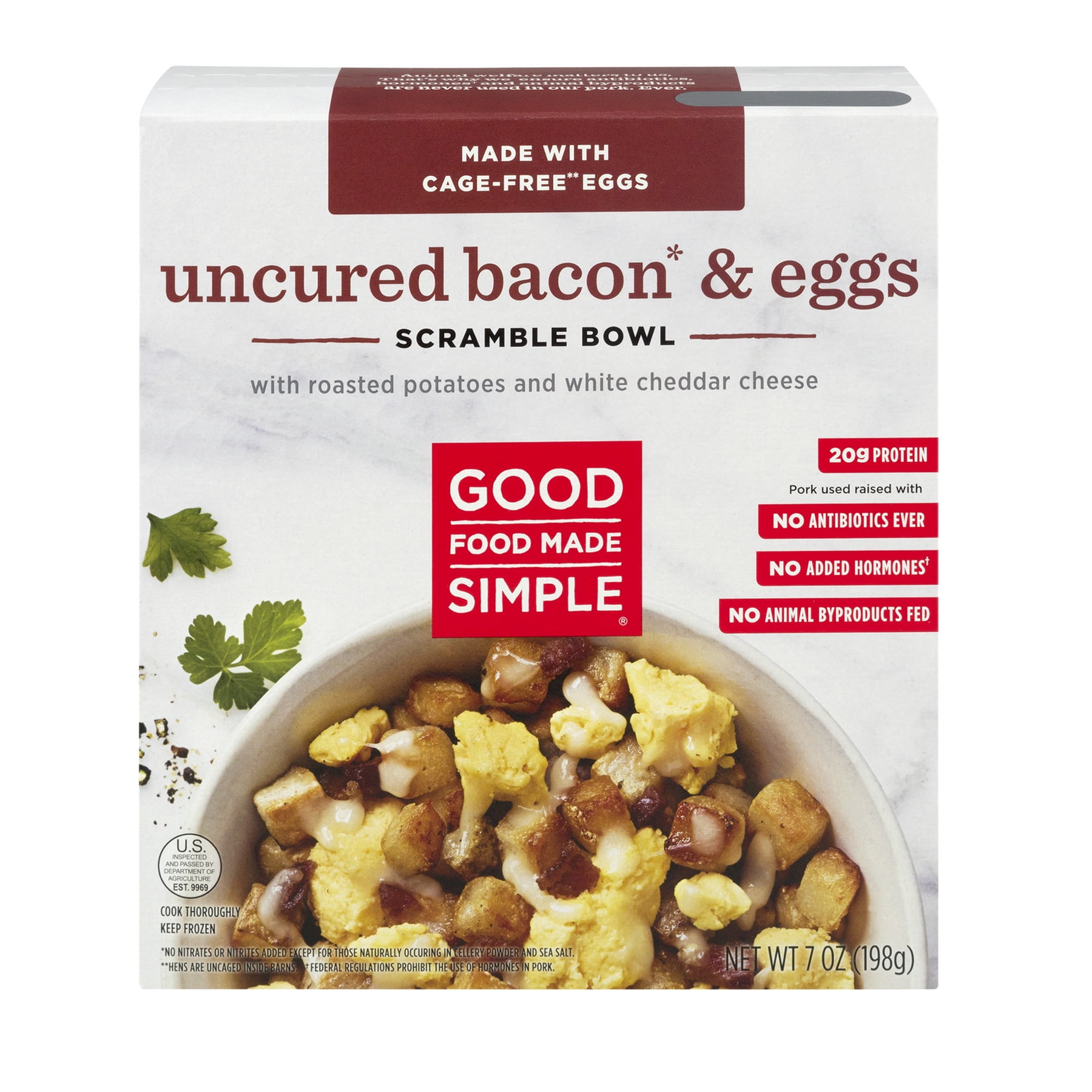 good food made simple turkey sausage scramble bowl