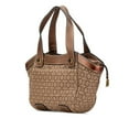thumbnail image 2 of Pre-Owned Loewe New Road Line Handbag in Beige and Brown Canvas Leather for Women, 2 of 13