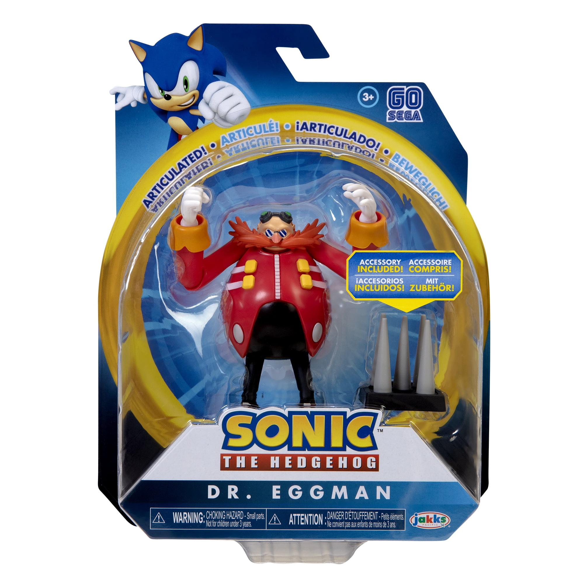 Sonic The Hedgehog - Dr. Eggman with Spike - 4 Inch Action