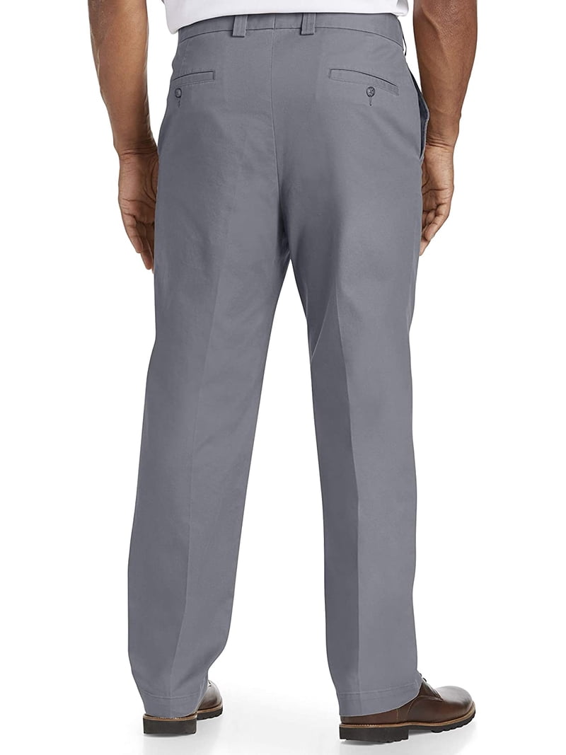 Straight-Fit Waist-Relaxer Stretch Twill Pants Slate 42x30