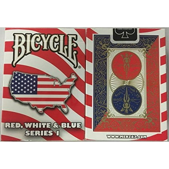 Bicycle Red, White and Blue Series 1 Map USA Design Playing Cards